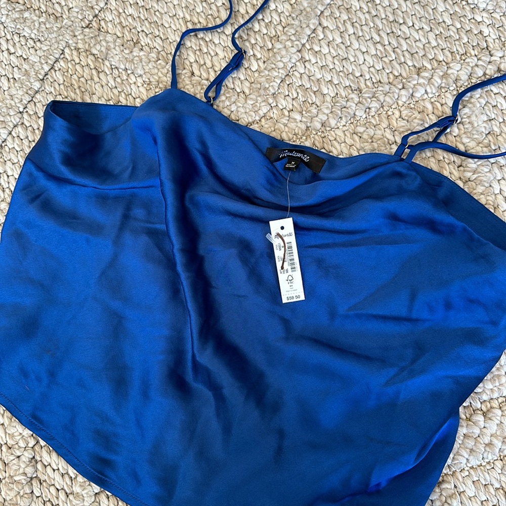 Madewell Satin Square-Neck Cami - Picture 2 of 3